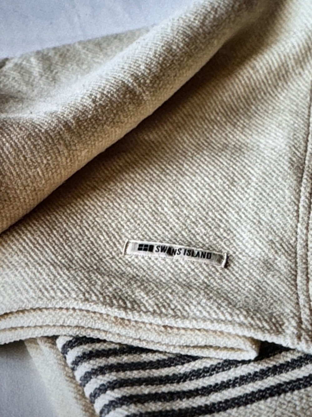 Swans Island cotton & Wool Throw NEW blackberry farms